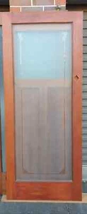 internal glass door - etched/sand-blasted with gumleaf pattern 2050 x 805mm - Picture 1 of 2