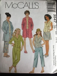 Pattern McCall’s 3547, wardrobe, jacket, capris, tops and skirt sz 7-10 - Foto 1 di 2