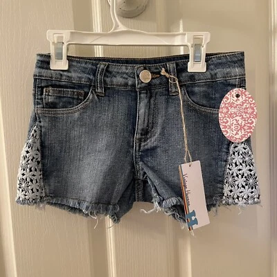 Pantalones Cortos De Colección Habana Floral Pierna Crochet Denim Corte Niñas Talla 12 Nuevos con Etiquetas Foto 1 de 4