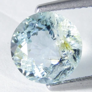 3.02Cts Genuine Unheated Earth Mined Aquamarine 9.3mm Round Loose Gemstone VIDEO - Picture 1 of 5