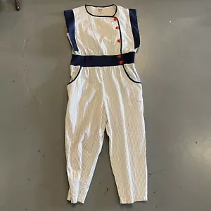 Vintage 90s Byer Too USA Stars and Stripes Jumpsuit women’s Medium - Picture 1 of 13