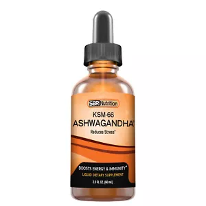 MAX ABSORPTION Ashwagandha Liquid Drops, 125mg KSM 66 Ashwagandha Per Serving - Picture 1 of 7