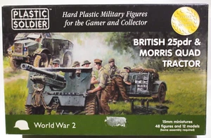 Plastic Soldiers 15 mm British 25pdr & Morris Quad Tractor Segunda Guerra Mundial embalaje original / sin usar en caja - Imagen 1 de 3
