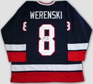 CAMISETA DE HOCKEY PERSONALIZADA FIRMADA POR ZACH WERENSKI DEL EQUIPO DE ESTADOS UNIDOS AUTOGRAFIADA + CERTIFICADO DE AUTENTICIDAD JSA - Imagen 1 de 3