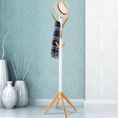 Natsen Kleiderständer Garderobenständer Kleiderstange Holz＆Bambus Garderobe   - Bild 1 von 4