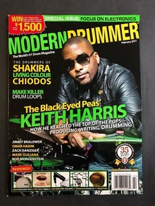 Modern Drummer Magazine February 2011 Black Eyed Peas' Keith Harris - Picture 1 of 2