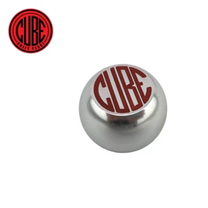 CUBE Speed - Red on silver billet gear shift knob to suit CUBE short shifters - Bild 1 von 3