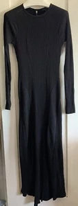 Rag & Bone Langarm geripptes schwarzes Strickkleid drapiert Damen S/P - Bild 1 von 5