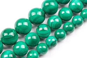 Perline di malachite verde occhio di cielo naturale AAA rotonde perline sfuse 9/10/11/12/13 mm - Foto 1 di 4