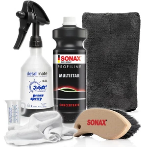 Innen Reinigung Set SONAX ProfiLine MultiStar Textil-&Lederbürste Waschschwammm - Bild 1 von 4