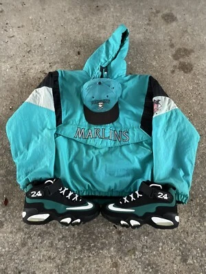 Florida Marlins Starter(Large),Florida Marlins Taz Hat,Ken Griffey Jr (size10) - Image 1 of 4