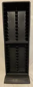 Pre-owned Alpha 40 slot VHS Freestanding Storage Tower-2 piece Black Plastic - Imagen 1 de 4