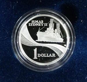 #T48. AUSTRALIAN 2000 SILVER PROOF $1, HMAS SYDNEY II - Bild 1 von 3