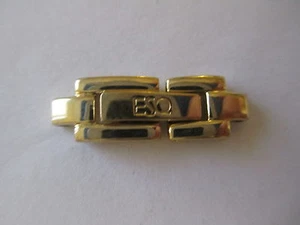 Esquire Gold-Tone Stainless Steel 8mm Fold Over Watch Buckle - Picture 1 of 3