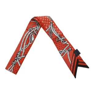 LOUIS VUITTON Scarf Sailor BandeauBB Silk 100% Vermillion M79821 - Picture 1 of 6