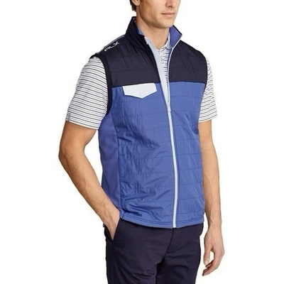 Chaleco de golf grande nuevo con etiquetas $148 RLX Ralph Lauren Tour polar azul marino para hombre Foto 1 de 4