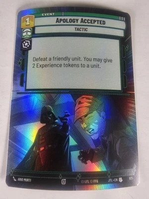 Apology Accepted 825 Hyperspace Foil Jump To Lightspeed JTL Star Wars Unlimited - Image 1 of 2