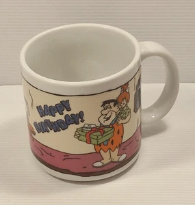 Happy Birthday Fred Flintstone Mug 300ml The Flintstones Vintage Coffee Tea Cup - Bild 1 von 6