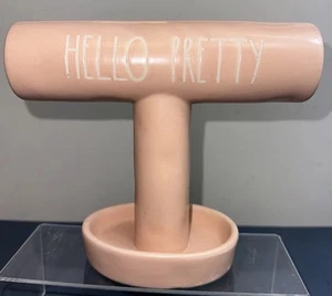 Soporte de joyería de cerámica rosa Rae Dunn colección artesanal 'Hello Pretty' - Imagen 1 de 2