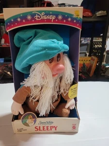 1993 Walt Disney Mattel Snow White & The Seven Dwarfs SLEEPY 12" Plush Works!!!! - Picture 1 of 6