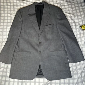 Chaps Ralph Lauren Blazer Mens 41R Grey Wool Tweed Sport Coat Suit Jacket Top - Picture 1 of 12
