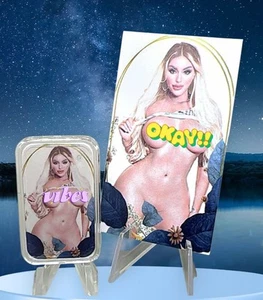 SEXY! Blonde Enchantress - 1 troy oz .999 Fine Silver Colorized Bar, COA #1 /100 - Picture 1 of 5