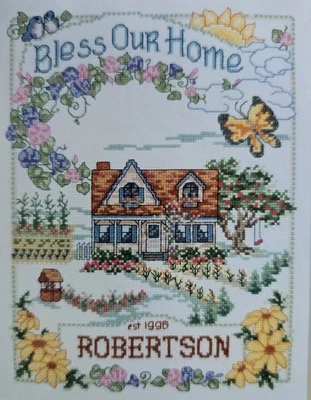 Bless Our Home Ursula Michael Sampler Cross Stitch Pattern Sewing Cottage  - Image 1 of 3