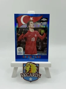 Turkiye KENAN YILDIZ #/150 - 2024 TOPPS CHROME EURO 2024 NATIONAL DEBUT BLUE - Picture 1 of 2