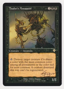 Signed Tsabo's Assassin Proof LP Invasion Artist Glen Angus 2000 MTG Magic AP! - Picture 1 of 2
