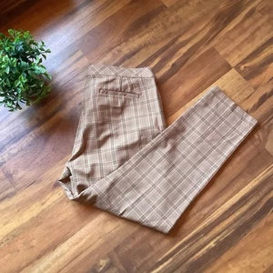 J. Jill Size 16 Quinn Bi Stretch Camel Plaid Ankle Pants - Picture 1 of 6