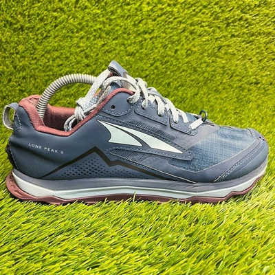 Altra Lone Peak 5 Womens Size 9.5 Blue Burgundy Athletic Running Shoes Sneakers - Image 1 of 4