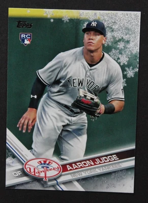 2017 Topps Holiday Aaron Judge RC METALLIC Snowflake Rookie #HMW99 - Image 1 of 2