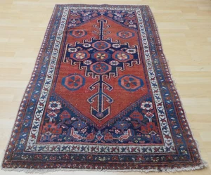Persain Oriental Carpet Rug Hand Made Wool Vintage 6ft x 3ft 4" - Picture 1 of 21