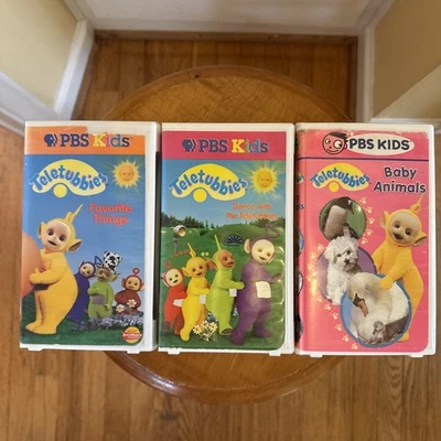 PBS Kids Teletubbies VHS Lot Baby Animals Favorite Things Dance wt Teletubbies - Image 1 of 4