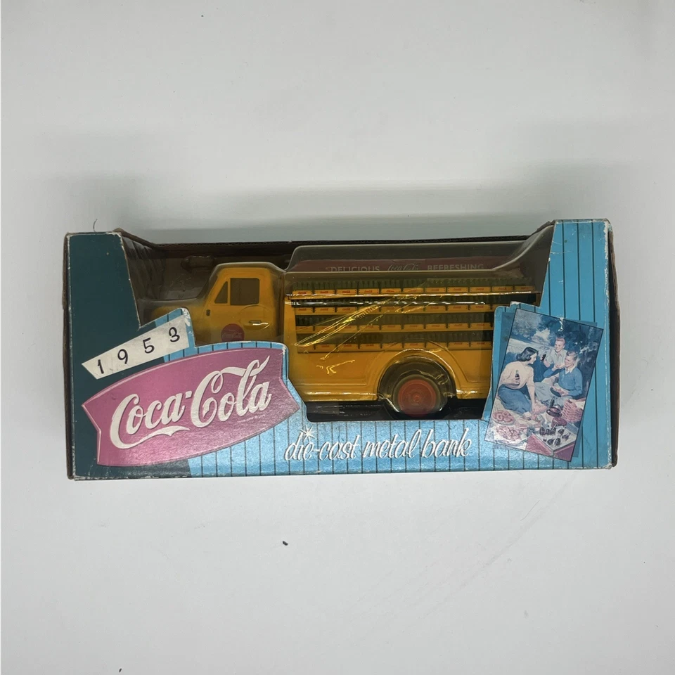 Camión Coca-Cola 1953 banco de metal fundido a presión vintage 1995 nuevo Foto 1 de 4