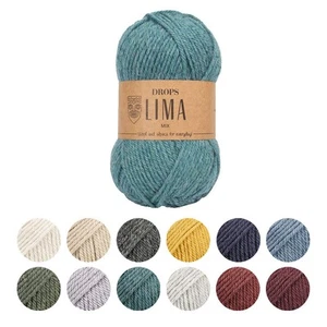DROPS Lima Wool and Alpaca Yarn DK Double Knitting & Crochet 50g All Shades - Picture 1 of 30