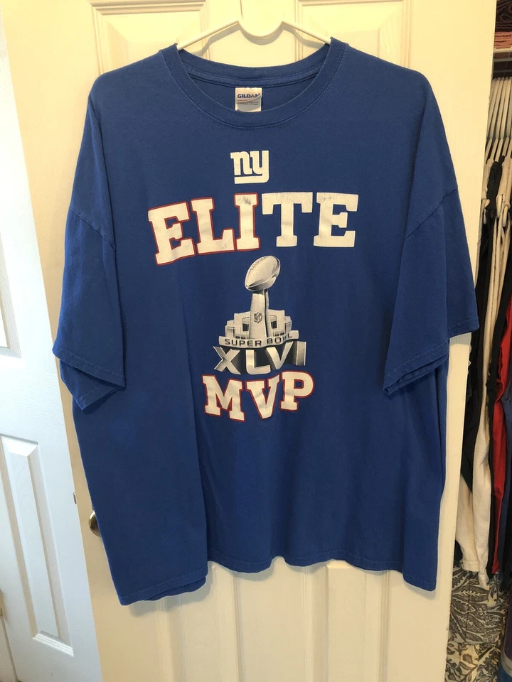 Camisa Eli Manning New York Giants Super Bowl XLVI MVP Talla XXL Foto 1 de 1