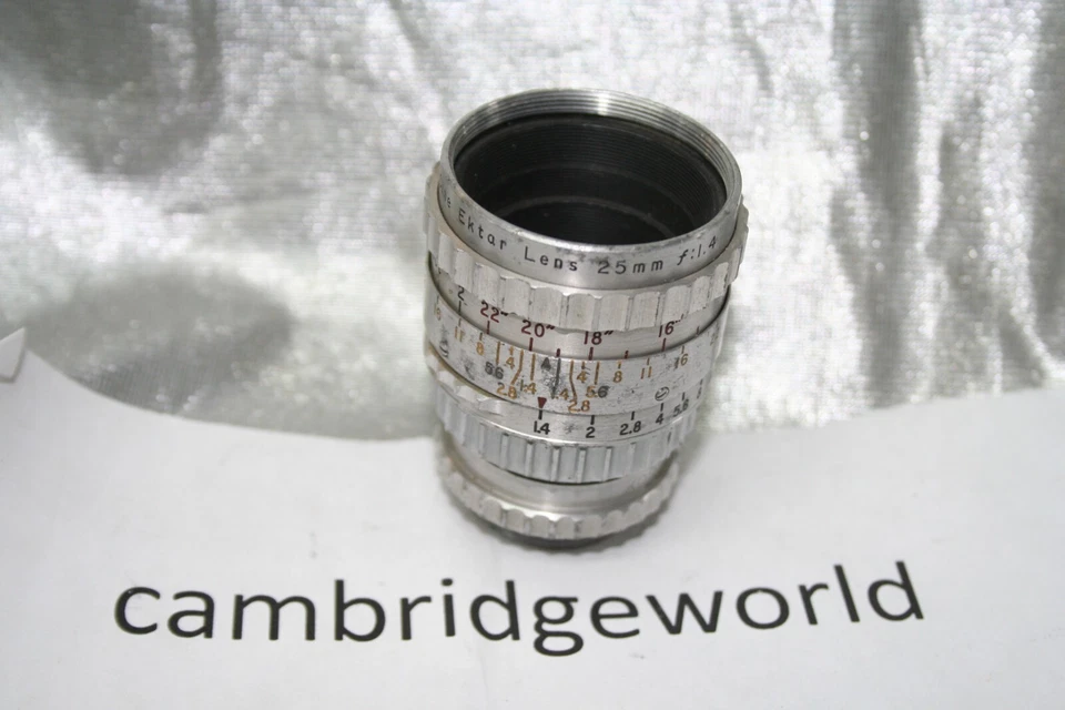 Kodak Cine Ektar 25mm F1.4 C Mount Lens Coated Optics - Image 1 of 1
