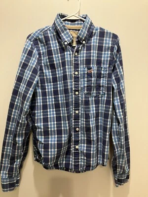 Camisa Hollister Jóvenes Niños Grande Multicolor A Cuadros Abotonada Manga Larga Informal Foto 1 de 4