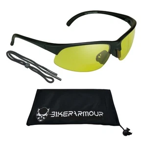 Yellow Bifocal Reader Glasses Safety Night Driving Motorcycle Shooting Golf HD - Picture 1 of 25