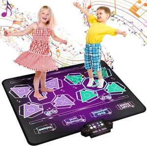 Kids Dance Mat Toys,2-Player Dance Pad Gifts for Girls Boys Toddlers 3-8 + Year - Picture 1 of 7