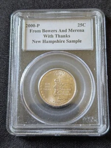 Rare PCGS 2000-P New Hampshire Sample 25 c With Thanks from Bowers & Merena - Picture 1 of 2
