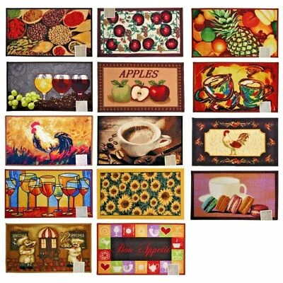 Kitchen Rugs Floor Mat Carpet Home Decor Food Prints Rectangle D Semi Circle - Image 1 of 4