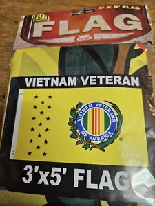 Vietnam Veterans of America Flag War Yellow Polyester w/ Grommets For Hanging - Picture 1 of 4