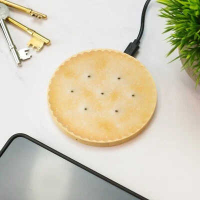 Cracker Wireless Phone Charger Wooden Printed Cell Phone Charger Gift - Image 1 of 4
