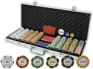 DA VINCI Monte Carlo Poker Club Set of 500 14 gram Poker Chips - Picture 1 of 2