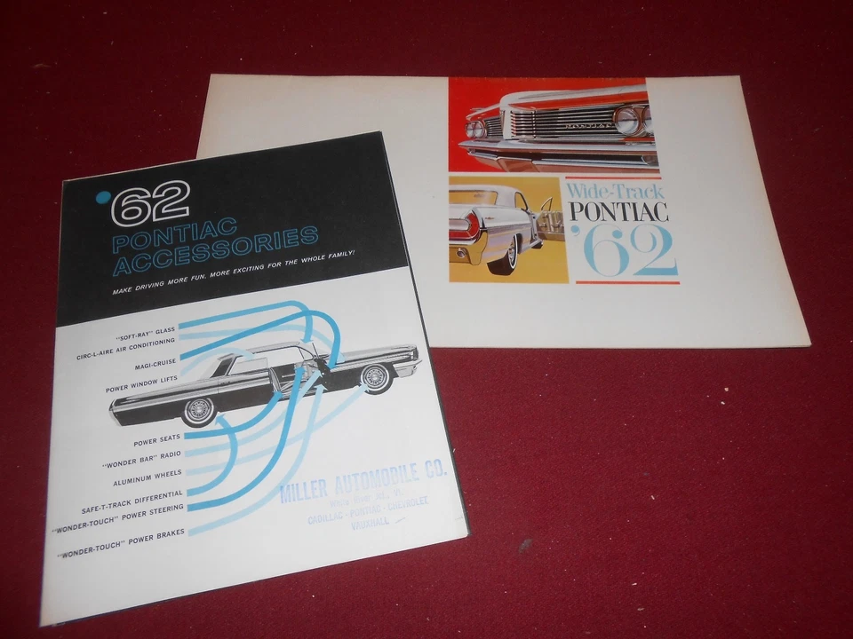 Folleto Pontiac 1962 - Bonneville Catalina Star Chief + catálogo de accesorios '62 Foto 1 de 4