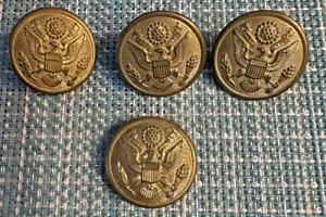 SET 4 BOTTONI MILITARI VINTAGE WATERBURY SCOVILL MFG CO ABT 1" - Foto 1 di 4