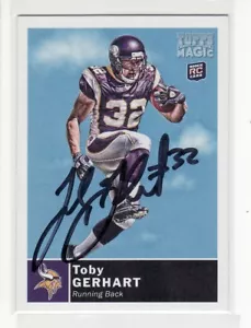 TOBY GERHART MINNESOTA VIKINGS 2010 TOPPS MAGIC #210 STANFORD AUTOGRAPHED CARD - Picture 1 of 1