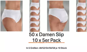 50 Stück Damen Slips 10x5er Pack Restposten Konvolut Markenware Slips/Unterhosen - Bild 1 von 3
